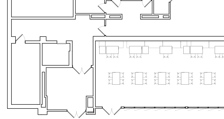 Scanning a University Dining Facility Conversion - Architect Drawing