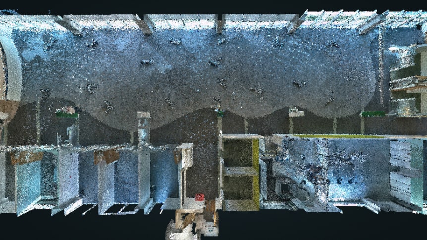 Scanning an Office Block Floor in West London