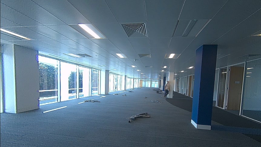 Scanning an Office Block Floor in West London